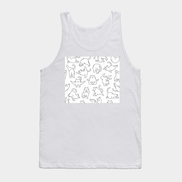 black cat pattern Tank Top by timegraf